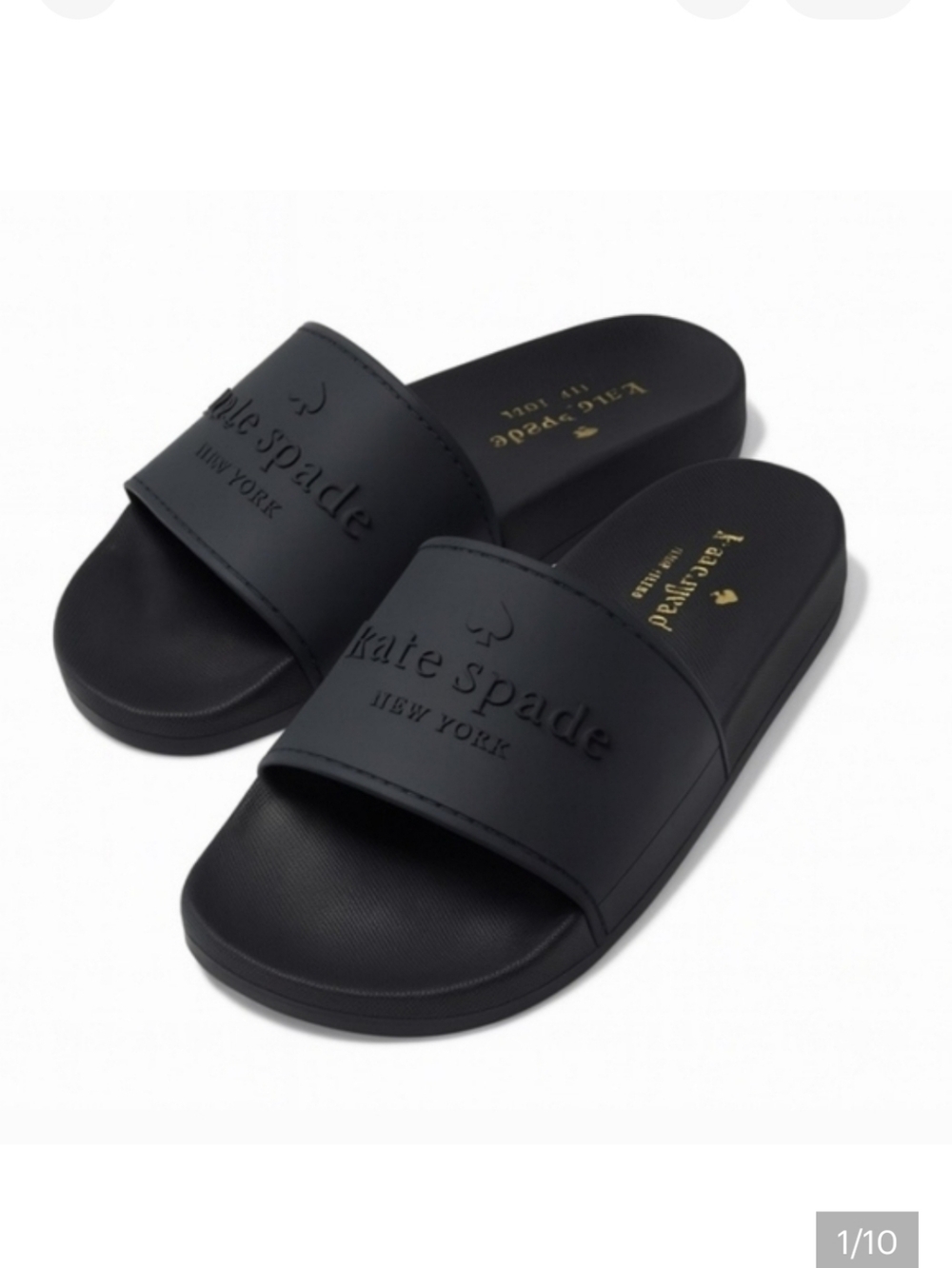 Kate Spade Black Slide Sandals Size 10